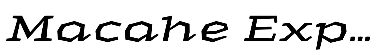 Macahe Expanded Medium Italic